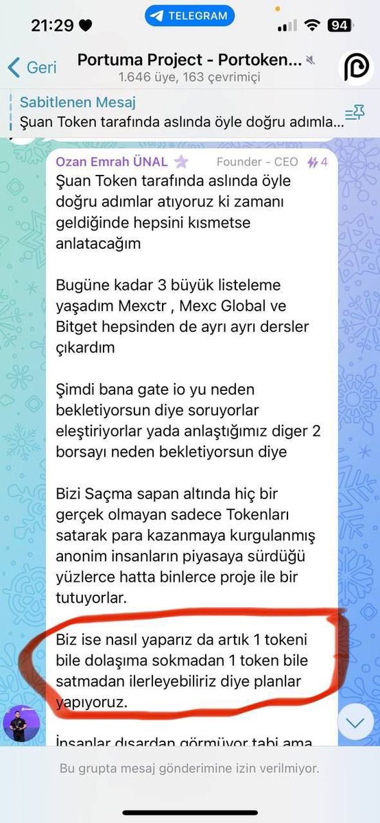 Çok iyi planlar yapılmış ufak bir miktar arzın %25’i dolaşıma sokuldu çok şükür bu sözünü de tuttu ceo #portuma