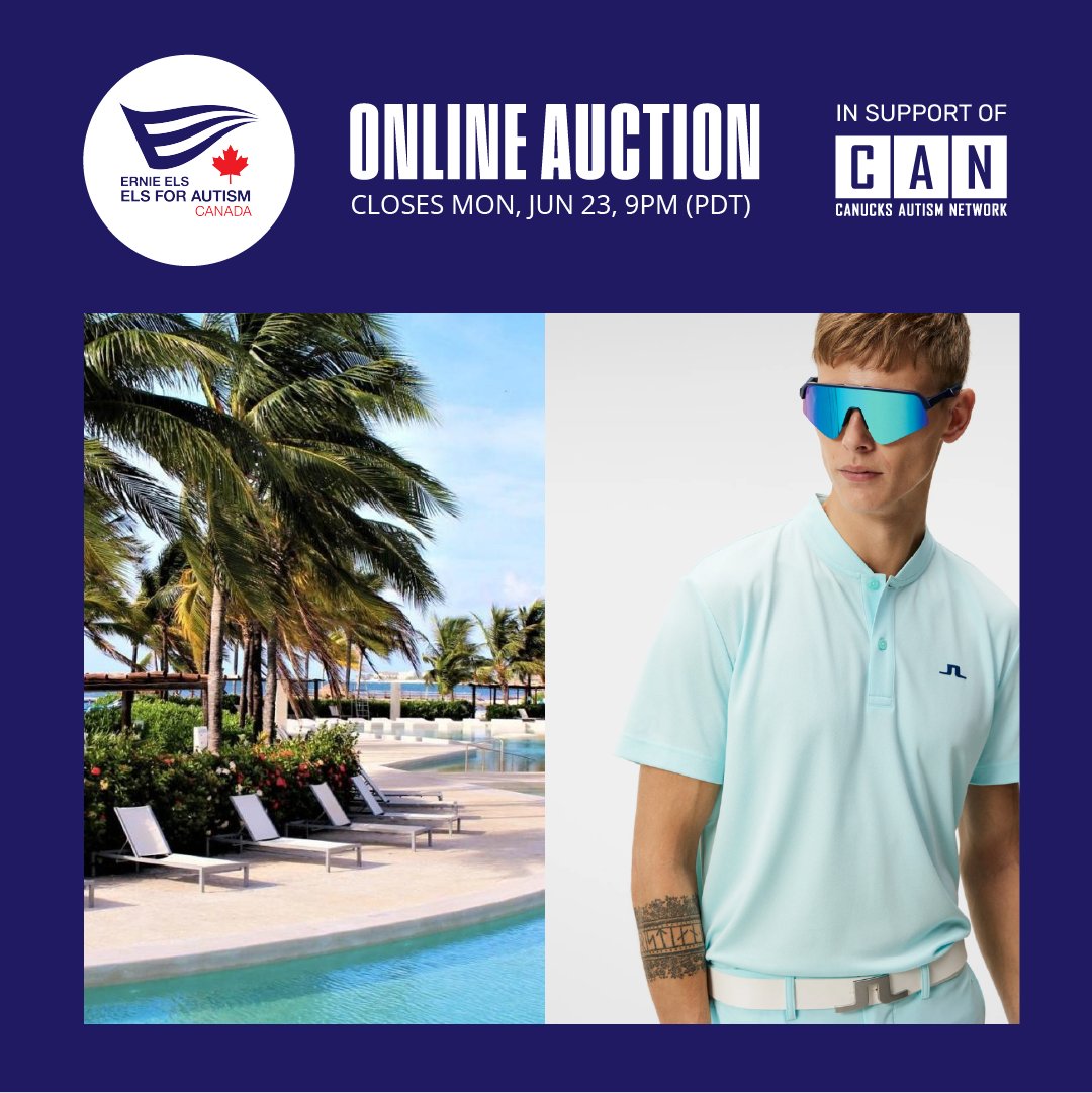 🔨 Brand new auction items to bid on with <a href="/EFACanada/">ElsforAutismCanada</a>! 

Looking to update your #golf wardrobe? Got a #LEGO lover in your family? Hoping to get away this summer?  

Explore over 100 items with new items added daily!  

👉 Bid now at canucksautism.ca/elsauction!