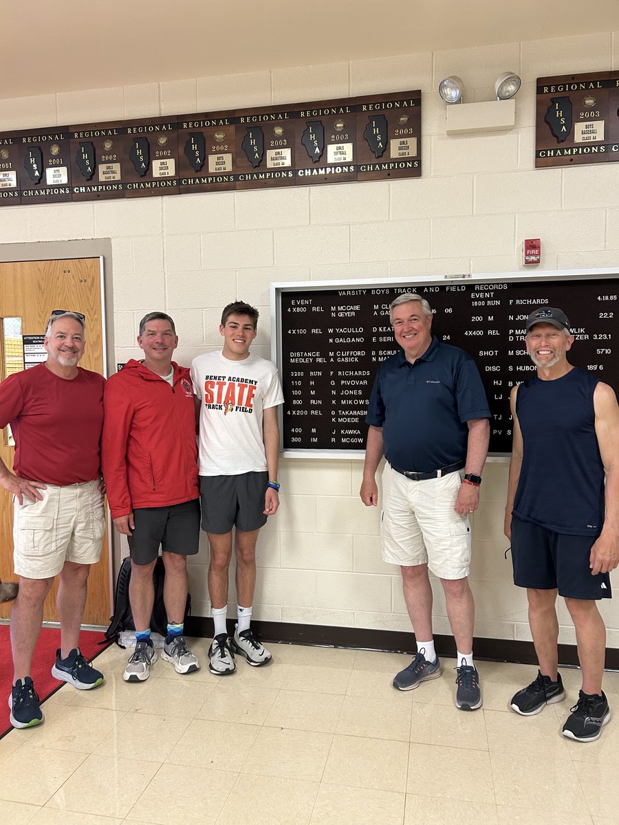 Benet Boys Varsity Track &amp; Field, Finn Richards '25 broke two long standing records this season in both the 3200 and 1600 meter run.

Today, he took out the old records and put in the new records outside the main gym to mark his moment in Benet history.

Congratulations Finn!