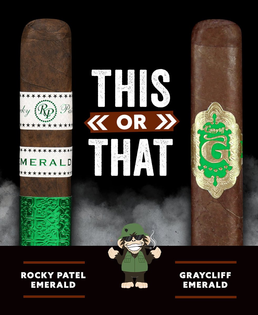cigarpage's tweet image. Rocky Patel Emerald🥊 vs. Graycliff Emerald🥊
What are you choosing?