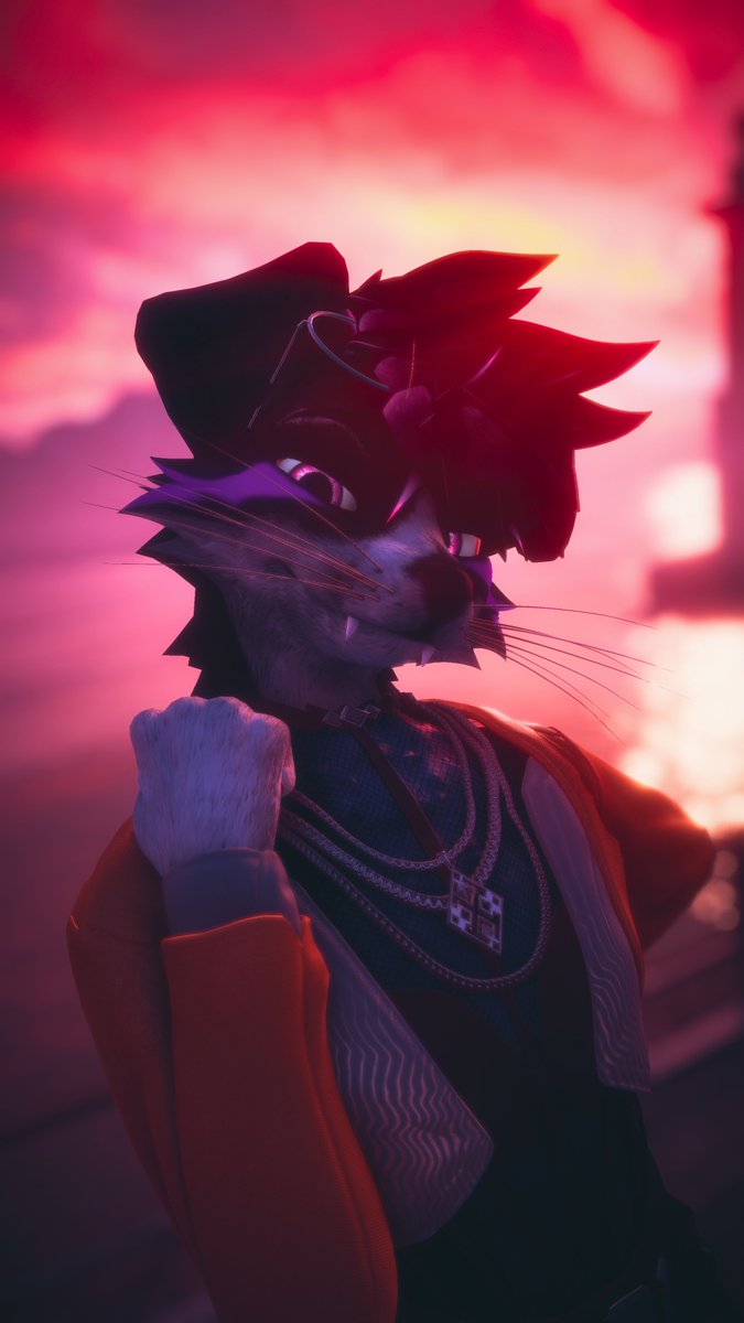 Look who's here...come closer, I won't bite you ...~

#VRChat  #Furry