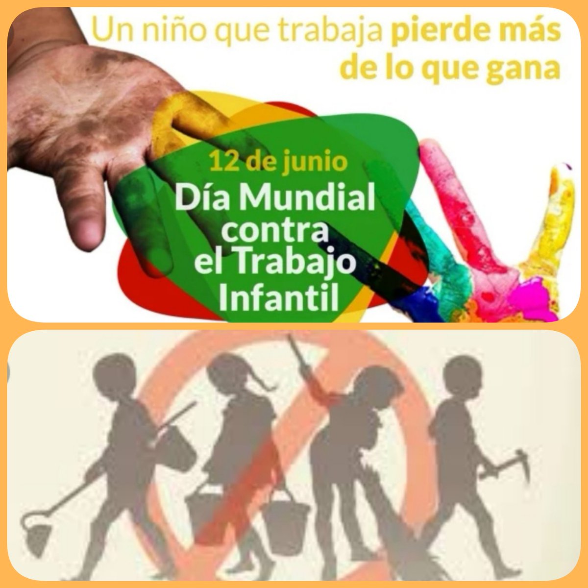 barquito_c's tweet photo. Cada año, el 12 de junio, se celebra el Día Mundial contra el Trabajo Infantil para concienciar sobre la difícil situación de los niños trabajadores en todo el mundo. @BelkisR58132689 @CubaMined @DgeHE15891 https://t.co/nnDSO6kt7A