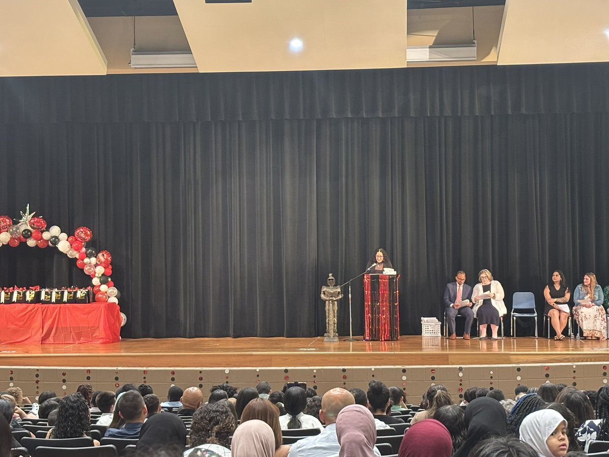 Had the joy of giving the keynote at Strawberry Knoll Elementary’s 5th grade promotion today! 🍓🎓 So proud of these future Vikings 💙💛 Congrats, Noble Knights! #GMSVikings #FeederFam #FutureIsBright