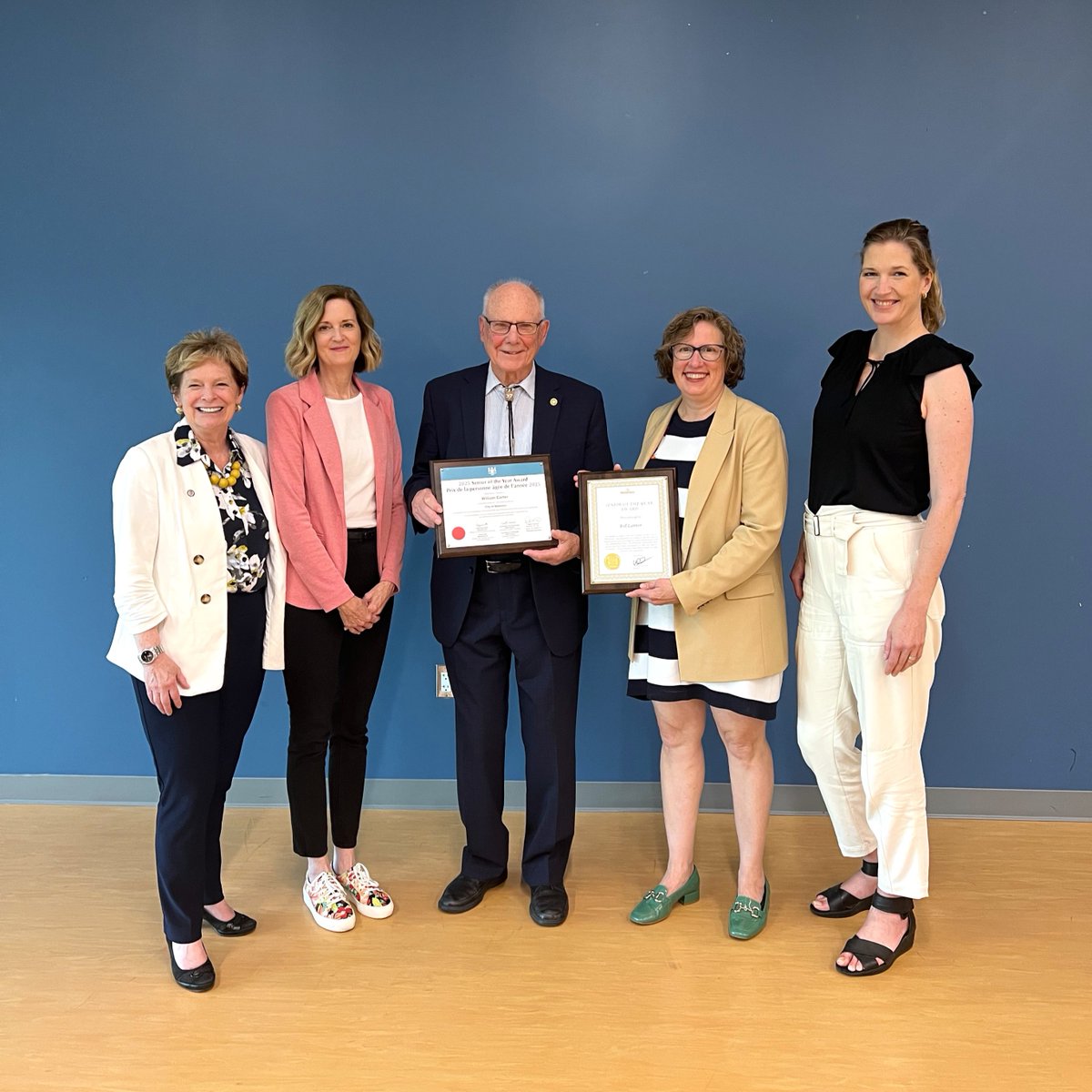 Our Senior of the Year presentation to Bill Carter (centre) was Tuesday.

Bill has been a volunteer with Kitchener Conestoga Rotary Club, Grassroots Response and the Cloverleaf Foundation.

Congratulations again, Bill!🥇

Senior of the Year details: bit.ly/2HrFBCX