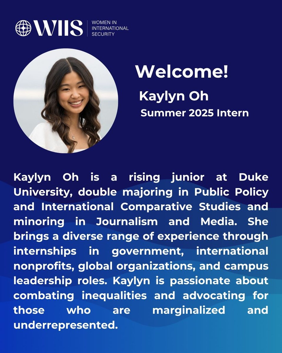 This summer Jocelynn and Kaylyn will be joining the WIIS team as interns. We are grateful to TFAS for this partnership! 

They are excited to learn and contribute to WIIS!

#summerinterns