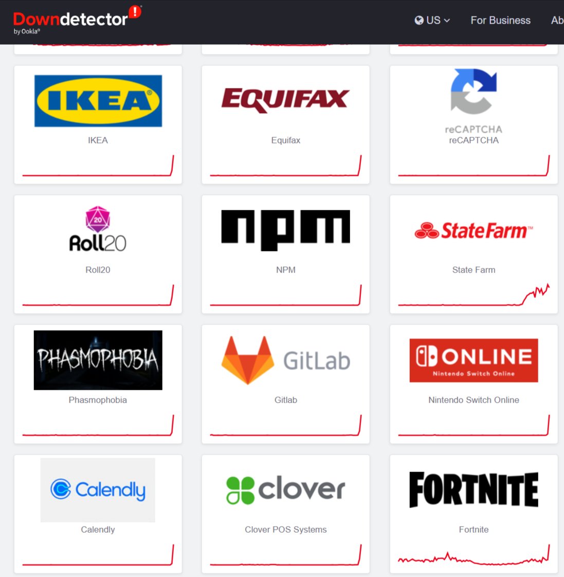 It seems like the entire internet has just stepped out for the day

Google Workspace, TripleWhale, Claude, just to name a few - apparently even fkn Fortnite and Pokemon is down 💀

I feel like this started happening much more frequently at the start of last year, or just me?