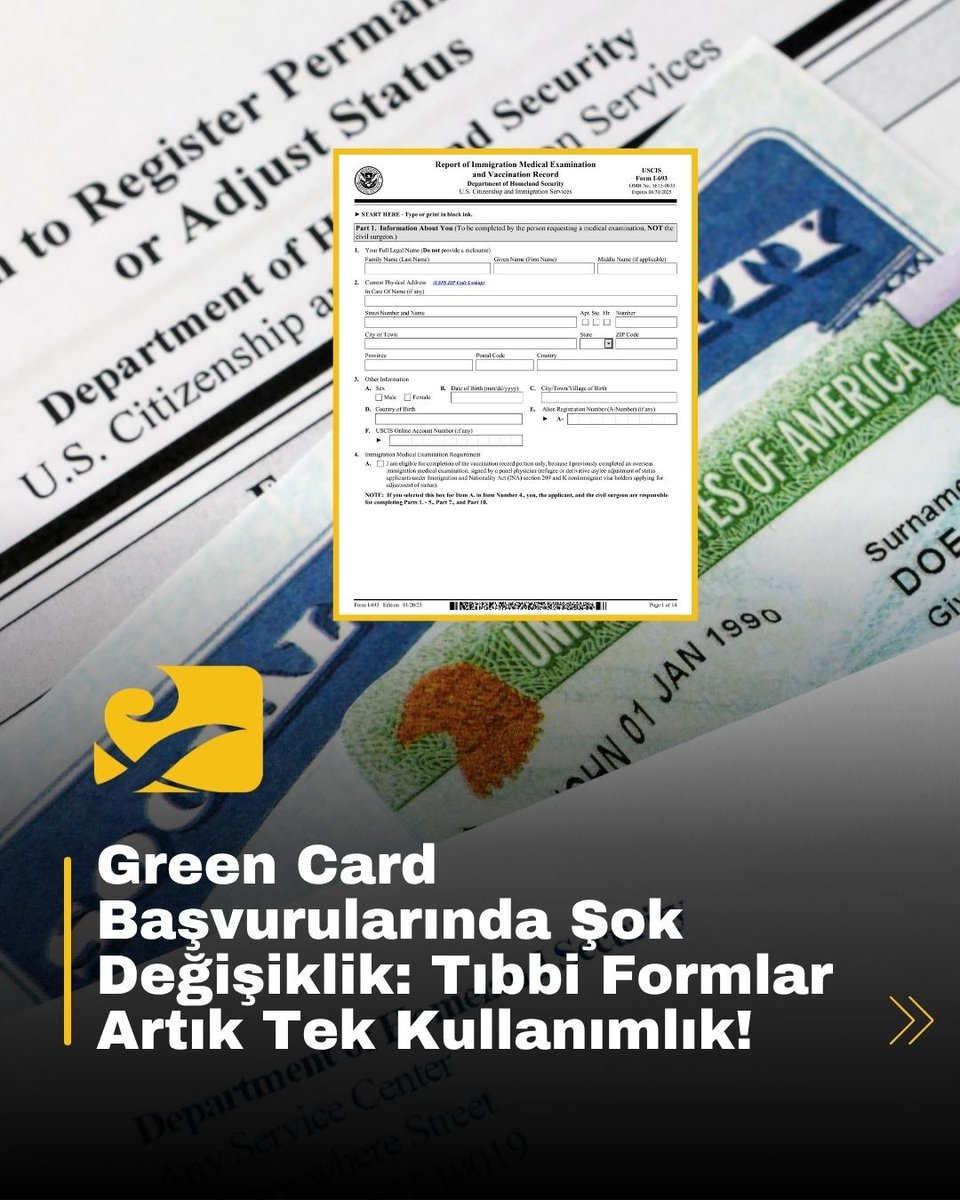 📄 Green Card başvurularında ani değişiklik!

alaturka.com/green-card-bas…

Trump yönetimi tıbbi muayene formlarını hemen geçersiz kıldı

Bu sizce göçmenleri zor duruma sokar mı?

#GreenCard #USCIS