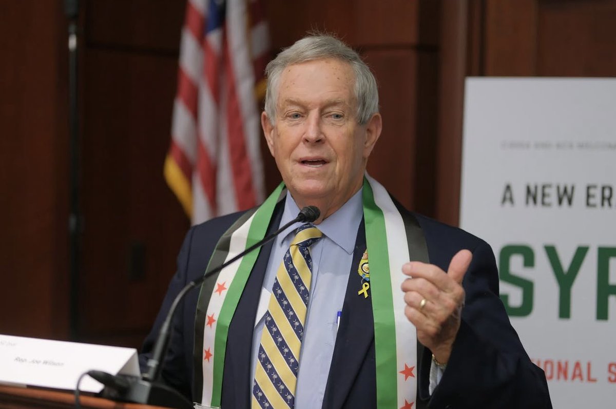 SecureSafeUSA's tweet photo. We are deeply grateful to @RepJoeWilson for leading the effort— alongside @RepJimmyPanetta @RepStutzman @RepLouCorrea @RepJackBergman @RepJayapal — to repeal the Caesar Act, a move that will permanently remove US sanctions on #Syria and mark the beginning of a new chapter. Thank you for your leadership and longstanding support 🇸🇾