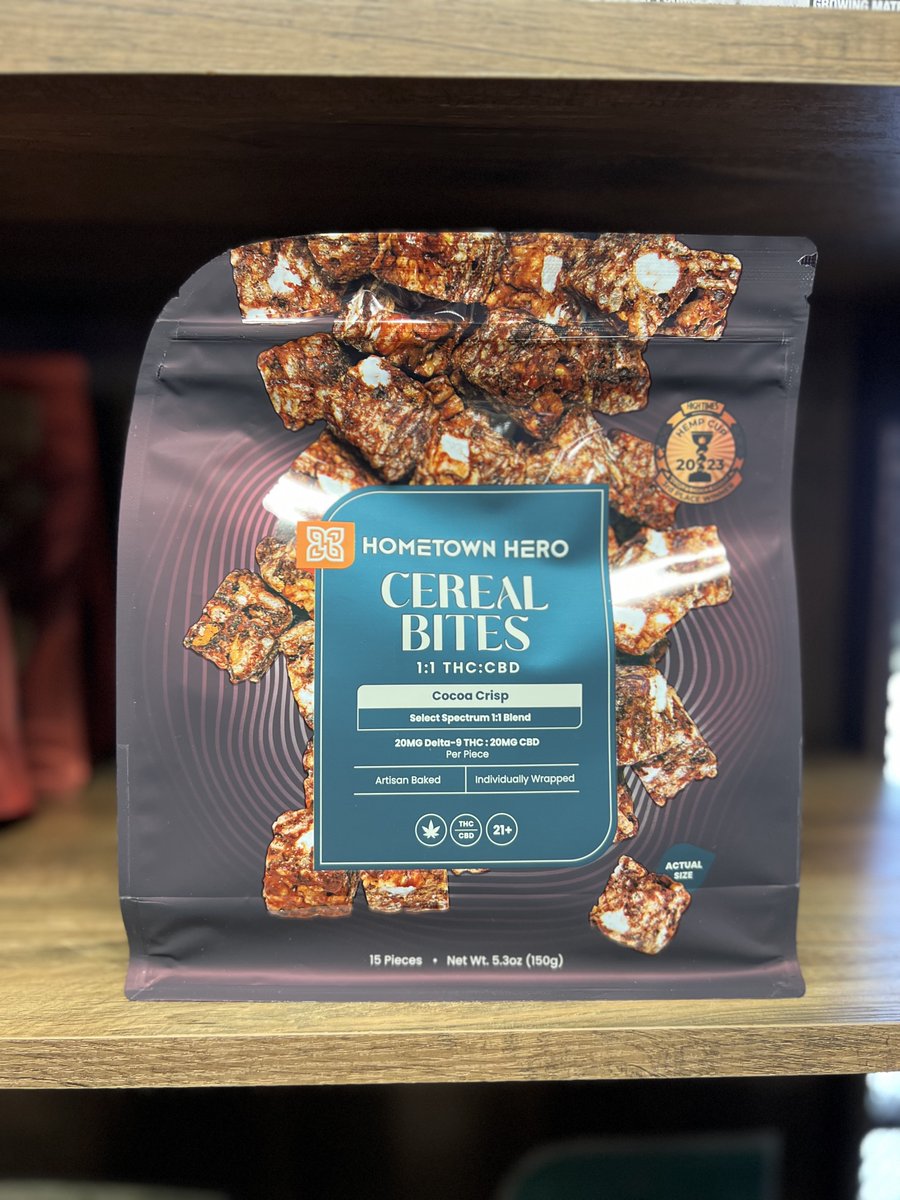 White_DragonATX's tweet photo. Hometown Hero Cereal Bites are scary delicious!  Made from hemp grown right here in Texas!!
#hometownhero #hemp #AustinTexas #Austin #shoplocal #supportlocal #terpenes #CBD https://t.co/ZlOegGl2ln