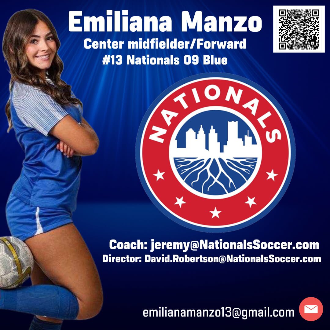 Emiliana Manzo/2027 Grad/ #13 (@emiliana_manzo) on Twitter photo June 15th is coming soon and I’m ready to have some conversations. <a href="/CoachDR7/">David Robertson</a> <a href="/wearesoccershow/">We Are Soccer ⚽️</a> <a href="/ImYouthSoccer/">ECNL/GA/Recruiting/College Soccer</a> <a href="/ImCollegeSoccer/">College Soccer Truth ™</a> <a href="/SunilSportsNews/">Sports News By Sunil Sunder Raj</a> <a href="/TopPreps/">SPORTS NEWS, VIDEOS, GRAPHICS, EXPOSURE & MORE</a> <a href="/staff_pro1213/">Stafford Productions</a> <a href="/nxt1sports/">NXT 1</a> <a href="/RemarkablesFC/">Remarkables</a> <a href="/TopDrawerSoccer/">TopDrawerSoccer</a> June 15th is coming soon and I’m ready to have some conversations. <a href="/CoachDR7/">David Robertson</a> <a href="/wearesoccershow/">We Are Soccer ⚽️</a> <a href="/ImYouthSoccer/">ECNL/GA/Recruiting/College Soccer</a> <a href="/ImCollegeSoccer/">College Soccer Truth ™</a> <a href="/SunilSportsNews/">Sports News By Sunil Sunder Raj</a> <a href="/TopPreps/">SPORTS NEWS, VIDEOS, GRAPHICS, EXPOSURE & MORE</a> <a href="/staff_pro1213/">Stafford Productions</a> <a href="/nxt1sports/">NXT 1</a> <a href="/RemarkablesFC/">Remarkables</a> <a href="/TopDrawerSoccer/">TopDrawerSoccer</a>