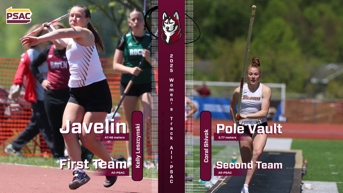 Women's Track: Leszcynski and Shivok earn All-@PSACSports Honors and Leszcynski named Women's Field Athlete of the Year! 

READ MORE: tinyurl.com/4a9n9paj

#Unleashed