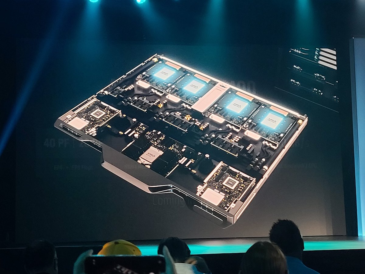 MarcoChiappetta's tweet image. The @AMD Helios AI rack scale solution is coming next year with next-gen MI450 GPUs, Venice EPYC CPUs, and Vulcano DPUs. This is some big iron, folks... #AdvancingAI