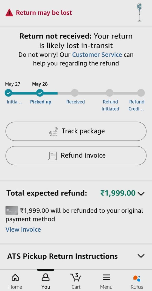 engakash31's tweet photo. 1- #AmazonIndia @amazonIN @AmazonHelp 
purchase an item via order id:171-7513346-4498744, was delivered with missing parts, returned that and picked by courier partner after verifying. Now showing lost in transit. https://t.co/HD4xAPM3mq