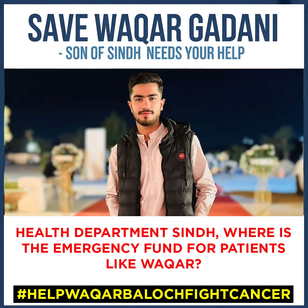 Mustafa16764434's tweet photo. One click. One share. One donation. One saved life.
#HelpWaqarBalochFightCancer https://t.co/kCj9pyF5hV