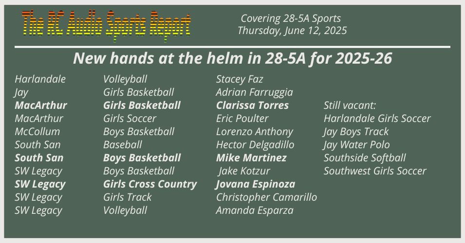 New hands at the helm in 28-5A for 2025-26