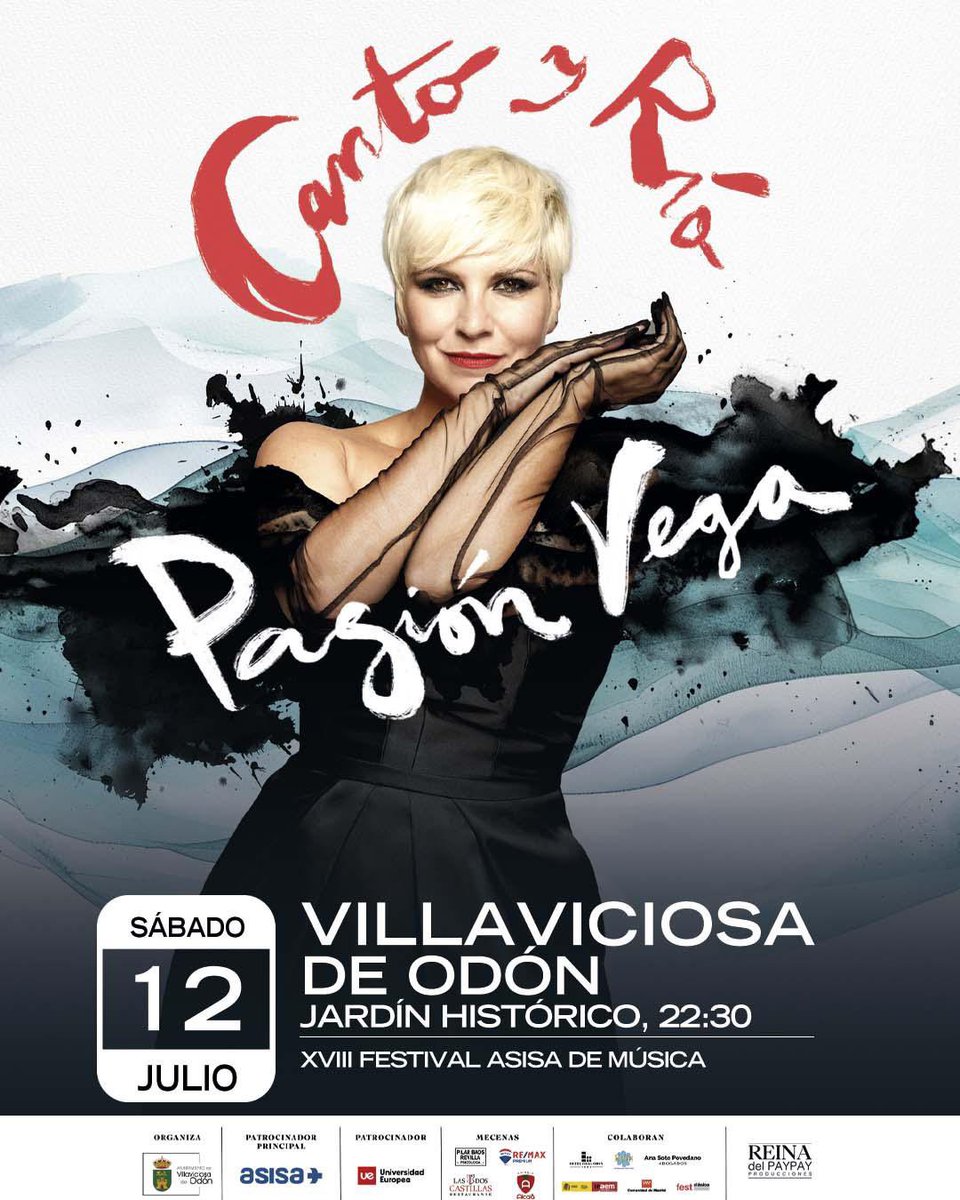 Pasión Vega (@pasionoficial) on Twitter photo Qué suerte poder visitar espacios donde la música es el leitmotiv.
Nos vemos el 12 de julio en <a href="/FesAsisaVilla/">Festival Asisa Villa</a> con nuestro espectáculo CANTO Y RÍO.
#PasiónVega #CantoyRío #Música #VillaviciosadeOdón
<a href="/Aytovilladeodon/">Ayuntamiento de Villaviciosa de Odón</a> <a href="/AsisaSalud/">ASISA</a> <a href="/UEuropea/">Universidad Europea</a> Qué suerte poder visitar espacios donde la música es el leitmotiv.
Nos vemos el 12 de julio en <a href="/FesAsisaVilla/">Festival Asisa Villa</a> con nuestro espectáculo CANTO Y RÍO.
#PasiónVega #CantoyRío #Música #VillaviciosadeOdón
<a href="/Aytovilladeodon/">Ayuntamiento de Villaviciosa de Odón</a> <a href="/AsisaSalud/">ASISA</a> <a href="/UEuropea/">Universidad Europea</a>