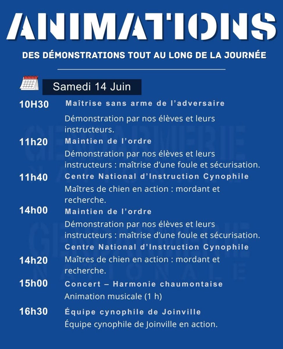 Demandez le programme ! #chaumont 
Ecole de gendarmerie