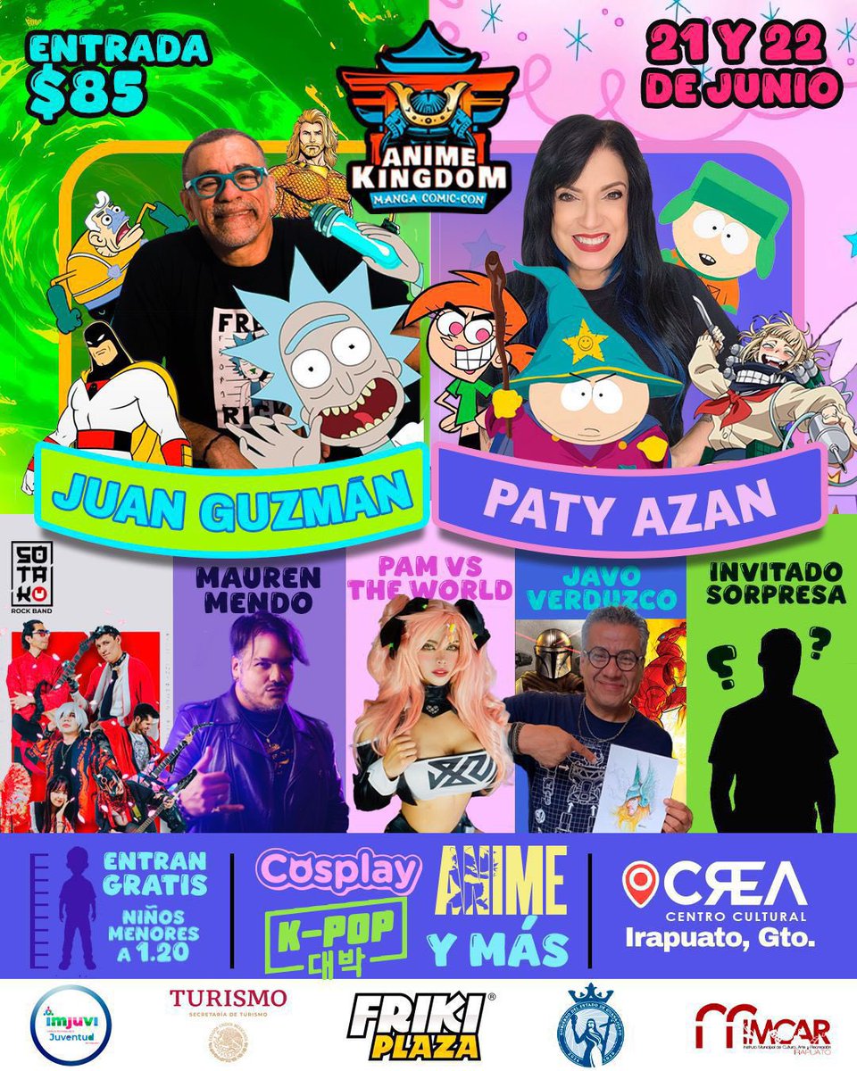 ¡Prepárense, Irapuato! 💥 ANIME KINGDOM NANKA COMIC-CON está de regreso este 21 y 22 de JUNIO con un evento épico que no te querrás perder.

Asegura tu lugar y sé parte de la aventura! ¡Te esperamos para vivir un fin de semana lleno de magia, diversión y tus personajes favoritos!