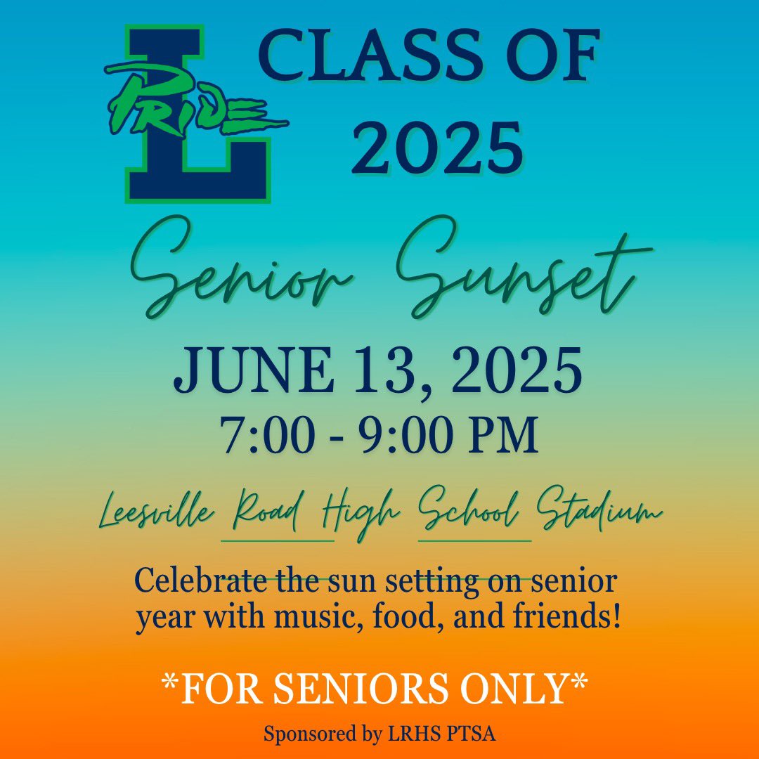 📣Seniors <a href="/leesvilleroadhs/">Leesville Road High</a> #ClassOf2025 #RollPride