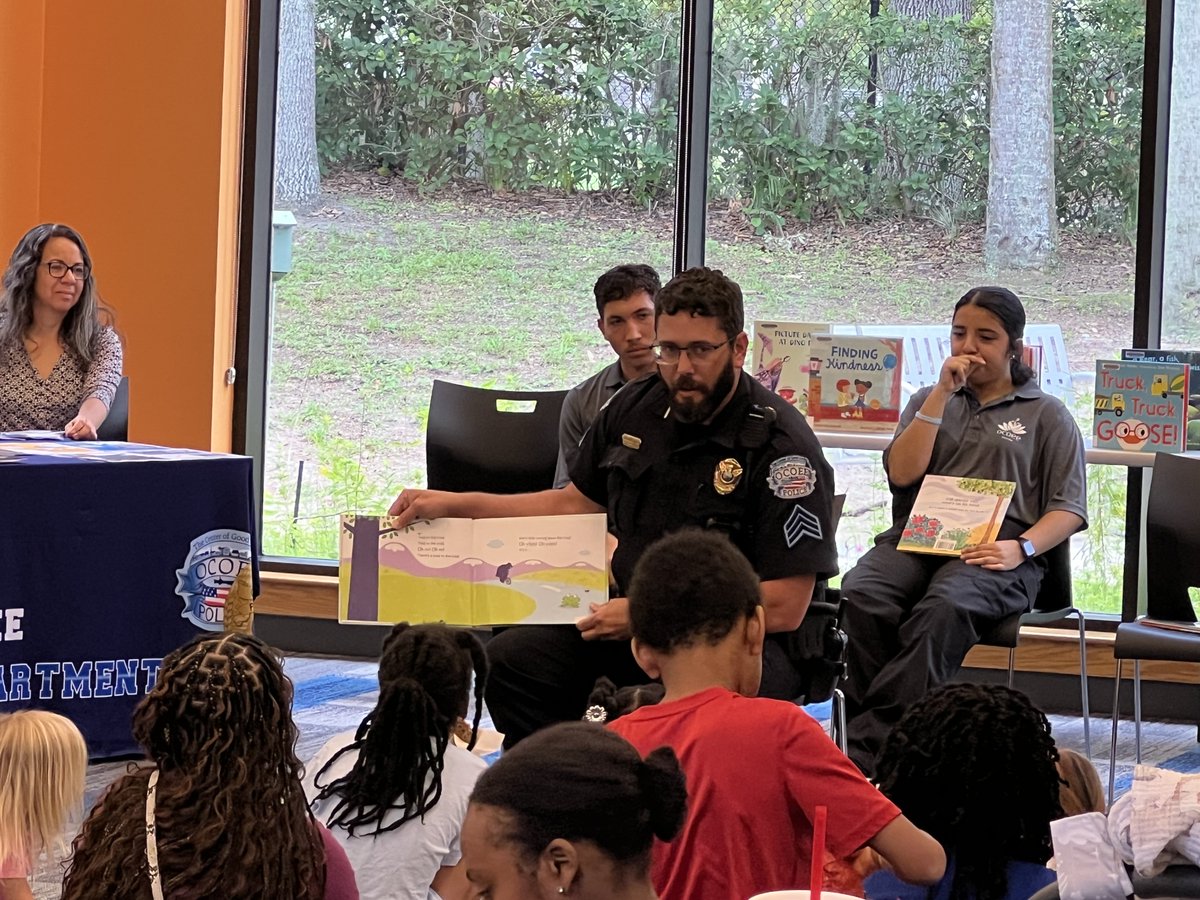 We opened the book on summer with our first Cookies and Milk with a Cop! 🍪📚
A huge thank you to the young readers who joined us for a story-time to remember!

📝 A few July spots still open, but they’ll be checked out fast:
👉 attend.ocls.info/event/10694621
#OcoeePoliceDepartment