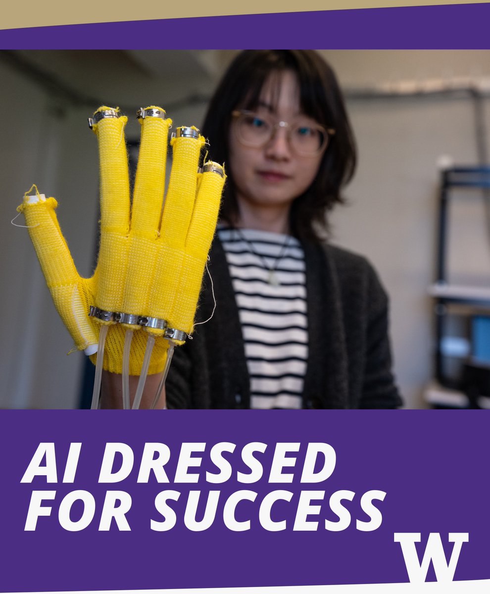 UW ECE Assistant Professor Yiyue Luo is developing smart clothing that can sense where a person is, know what movement is needed to perform a task, and provide physical cues to guide performance. Learn more: ece.uw.edu/spotlight/yiyu…