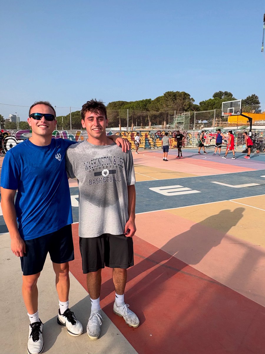 Conor Roberton (‘27) and Thomas Feigin (‘25) in Barcelona, Spain.