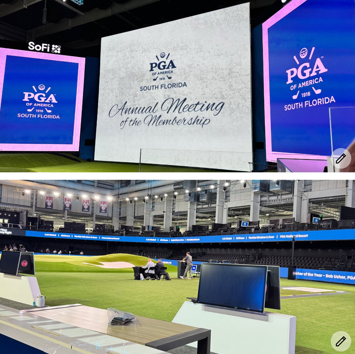 A great day <a href="/SoFi/">SoFi</a> for the <a href="/southfloridapga/">South Florida PGA</a> annual meeting. Thank you <a href="/TGL/">TGL</a> for hosting and a great appreciation to the PGA officer's and staff for your hard work. Pretty cool watching the <a href="/usopengolf/">U.S. Open</a> on the big screen too!