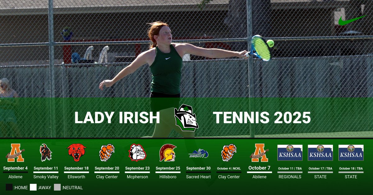 2025 Lady Irish Tennis (V) Schedule Release