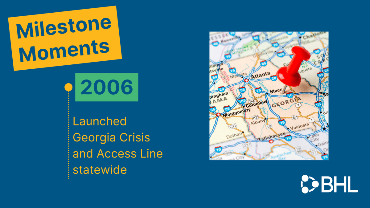 📍2006: GCAL goes statewide.

Every zip code. Every community.

Because crisis care shouldn’t have borders.

#BHL30 #GCAL #Georgia #CrisisAccess