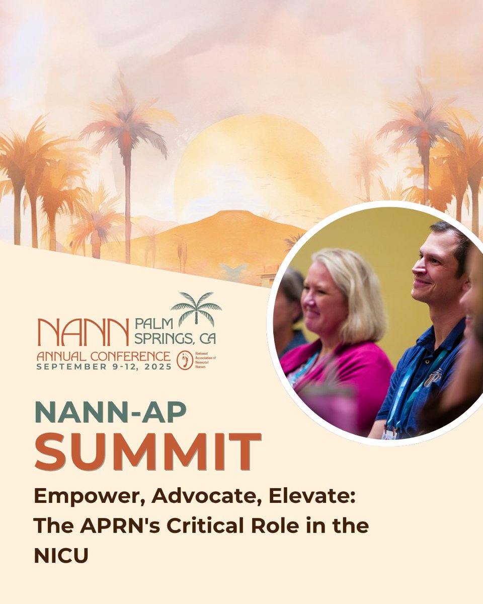 NANN (@neonatalnurses) on Twitter photo Get a head start on conference with the NANN-AP all-day APRN Summit preconference event! 
Dive into a full day of education tailored for faculty and leadership with engaging hands-on sessions. 
Register now at bit.ly/4kOCO4x. Get a head start on conference with the NANN-AP all-day APRN Summit preconference event! 
Dive into a full day of education tailored for faculty and leadership with engaging hands-on sessions. 
Register now at bit.ly/4kOCO4x.