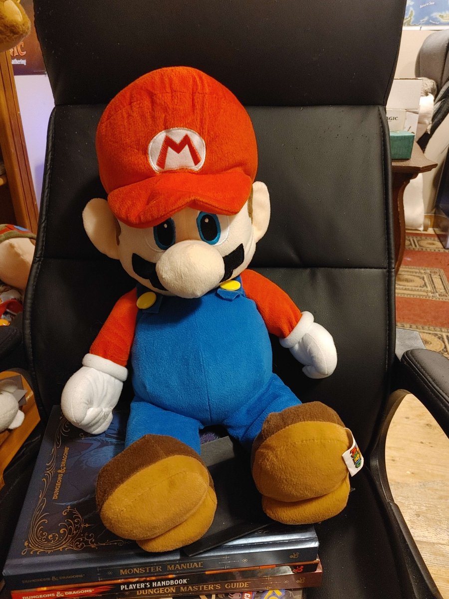 I woke up to this staring at me, I guess I now own a big ass Mario for some reason?