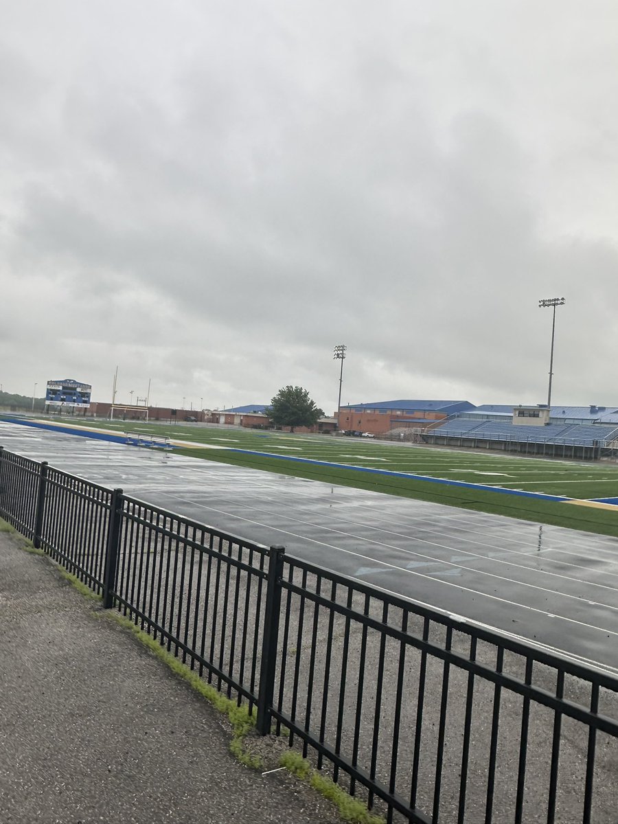 Little rain couldn’t stop the Mustangs from getting the work in! Proud of how our kids responded and attacked the day! #GRIT #GoStangs