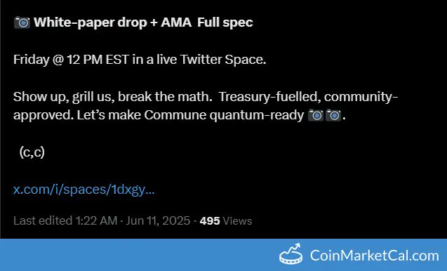 CryptocalendarX's tweet photo. Have you heard about this event ⬇️
@communeaidotorg  Project Markov Whitepaper Drop &amp; AMA on June 13 ?  You can see info about this influential event and many more in our CryptoCalendar, don't miss out on anything ! 
#CommuneAI #Web3 #CryptoCalendar https://t.co/c1hTwaBPBf