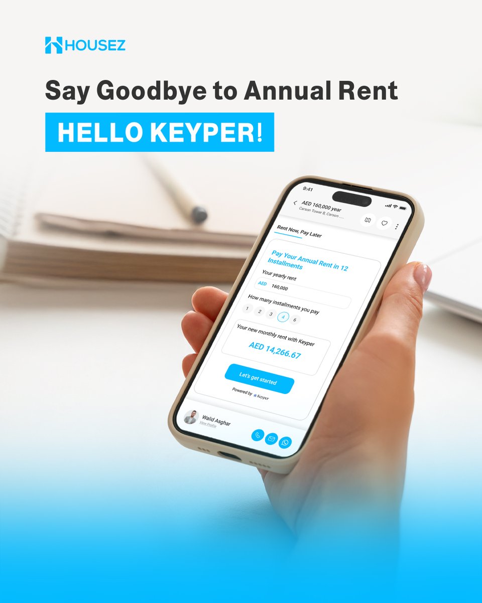 housezAE's tweet image. No more upfront yearly payments.
Keyper by Housez lets you pay rent monthly, the way life works. 
Flexible, practical, stress-free.
🏠 Live smarter: housez.ae
 #Keyper #MonthlyRent #Housez #LiveFlexible #DubaiRentals #SmartLiving
