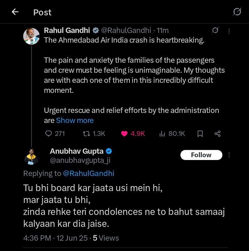 RaGa4India's tweet photo. सुनो सैमसंग 🚨

इस लड़के को @SamsungIndia ने नौकरी से नहीं निकलता है तो सैमसंग को बॉयकॉट किया जाएगा। 

आपका कर्मचारी लोकसभा नेता प्रतिपक्ष राहुल गांधी को मारने की धमकी दे रहा है।
आपके पास कल शाम तक का समय है नहीं तो @SamsungMobile के बहिष्कार के लिए तैयार रहे। #planecrash https://t.co/017W6J7lJg