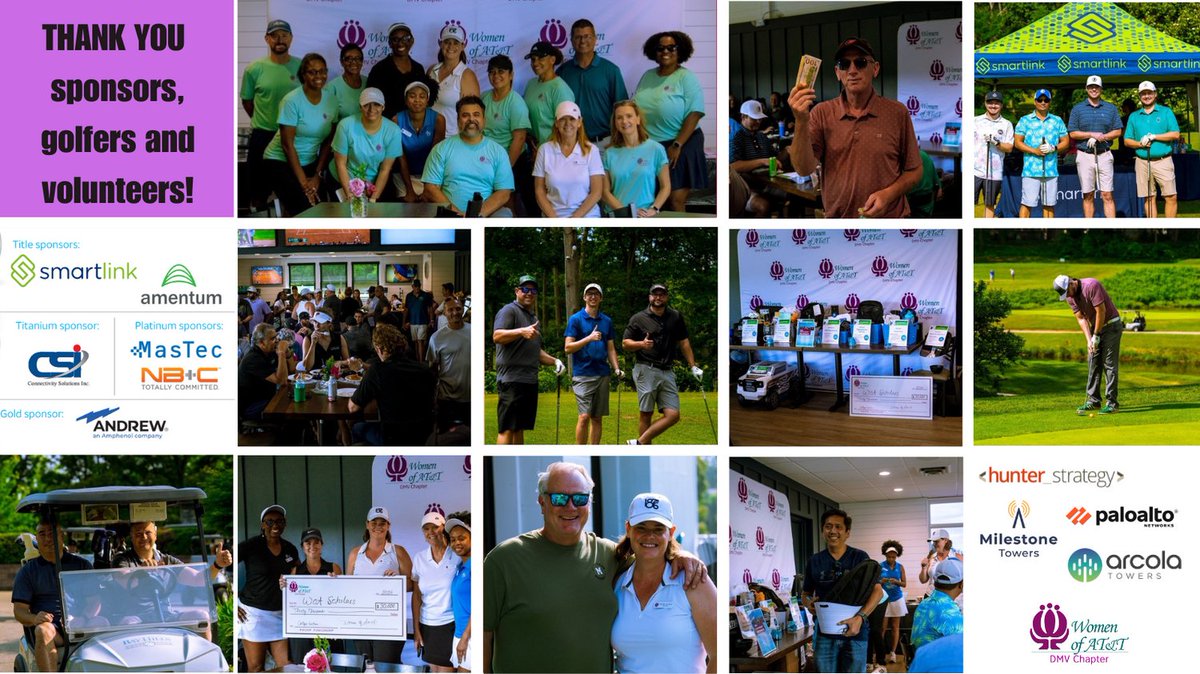 WOA DMV Chapter (@woa_dmv) on Twitter photo ⛳️ A huge THANK YOU to our amazing sponsors, talented golfers, and dedicated volunteers for making the 8th Annual Women of AT&T DMV Golf Tournament a huge success! Here’s to many more rounds together! #WomenOfATT <a href="/smartlink_group/">Smartlink Group</a> <a href="/amentum_corp/">amentum</a> <a href="/MasTec/">MasTec Inc.</a> <a href="/NBC_Wireless/">NB+C</a> <a href="/amentum_corp/">amentum</a> ⛳️ A huge THANK YOU to our amazing sponsors, talented golfers, and dedicated volunteers for making the 8th Annual Women of AT&T DMV Golf Tournament a huge success! Here’s to many more rounds together! #WomenOfATT <a href="/smartlink_group/">Smartlink Group</a> <a href="/amentum_corp/">amentum</a> <a href="/MasTec/">MasTec Inc.</a> <a href="/NBC_Wireless/">NB+C</a> <a href="/amentum_corp/">amentum</a>