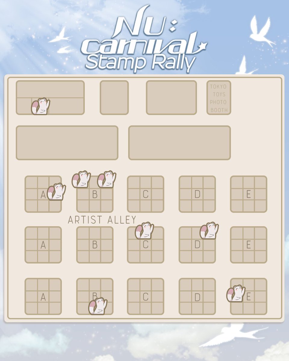 I'm at animeconuk this Friday-Sunday and I'll be taking part in the nucarni stamp rally alongside 7 others! Stamp sheets and prizes are limited so be sure to pick one up first thing! #animeconuk #NUcarnival #stamprally