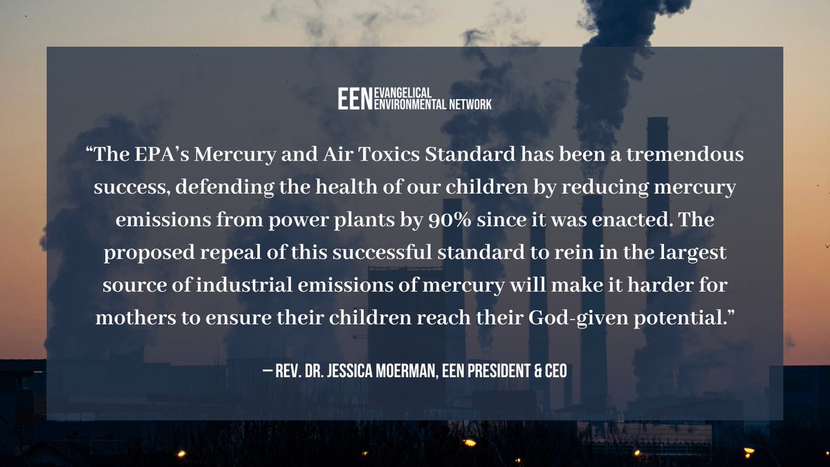 Yesterday, <a href="/EPA/">U.S. EPA</a> unveiled a proposal to repeal 2 life-saving air pollution standards. The proposal would roll back safeguards on mercury, heavy metals and other hazardous pollutants, and climate-warming carbon pollution from fossil fuel power plants. More: CreationCare.org/Blog