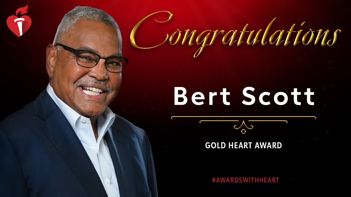 nancyatheart (@nancyatheart) on Twitter photo Congratulations to <a href="/American_Heart/">American Heart Association</a> 2019-21 Chairperson of the Board Bert Scott on being named a recipient of the Gold Heart Award, our highest volunteer honor. During over 30 years of service, Bert's visionary leadership has inspired bold new goals and strategies to expand our Congratulations to <a href="/American_Heart/">American Heart Association</a> 2019-21 Chairperson of the Board Bert Scott on being named a recipient of the Gold Heart Award, our highest volunteer honor. During over 30 years of service, Bert's visionary leadership has inspired bold new goals and strategies to expand our