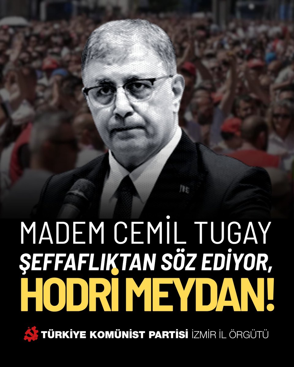 📣Cemil Tugay(<a href="/drcemiltugay/">Dr. Cemil Tugay</a>) işçi düşmanlığından da belediyeyi bir ticarethane gibi yönetme ısrarından da vazgeçmiyor!

İzmir Büyükşehir Belediye Başkanı Cemil Tugay, bir kez daha basın karşısına çıktı. Binin üzerinde belediye işçisinin işten neden atılacağına dair kimi verileri