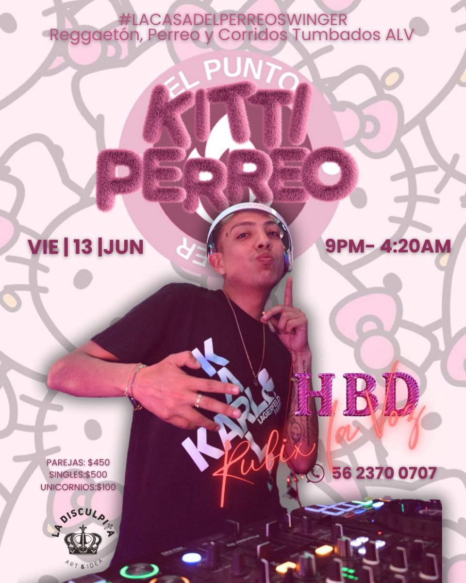 Sofia25844's tweet photo. Recuerden que este Viernes 13 tenemos #PERREO de verdad❤️🔥
Nos vemos en #ladisculpita PATRIOTISMO CDMX Cuantas #Kittis preciosas vere🎀También festejando a @rubixlavoz El DJ más Duro de #lacasadelperreoswinger
No pueden faltar🦄🩷
PROD: @tematiksoficial PATROCINADOR:@ViveSensual https://t.co/vT6liiRx08