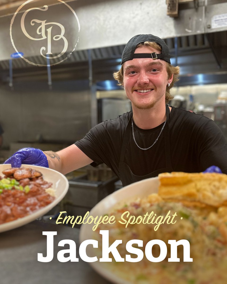 Meet Jackson! 👏
He started with us as a 16-year-old Server Assistant while attending Germantown High, and in just over two years, he’s mastered nearly every role—from sauté and salad to expo, to-go, and server.