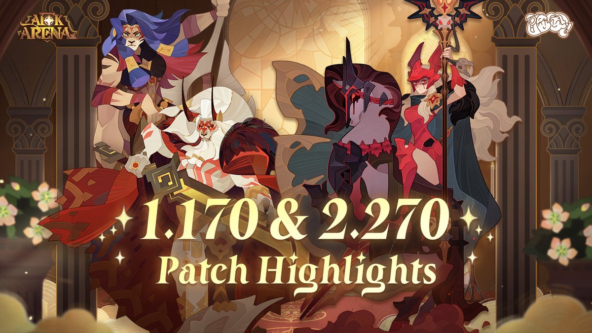 Patch Highlights for 1.170 &amp; 2.270 is here!
The Classic Server welcomes Estrilda – Crimson Reaver, along with her launch events, the return of Isle of Gold &amp; Mystic Starzone, and new tower levels. 
On the Companion Server, Anasta – The Sacrifice and Awakened Brutus – Lion’s Pride