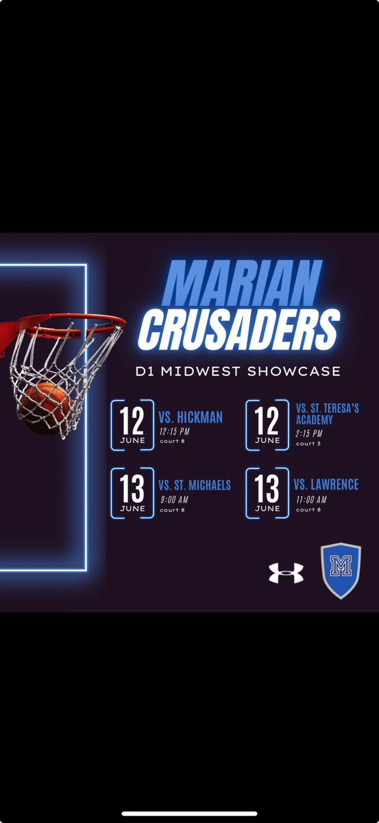 LaurenCarlsen1's tweet image. I’m so excited to play at @MW_Showcase with my high school team! Let’s go Crusaders!
@MHSCrusaderGBB