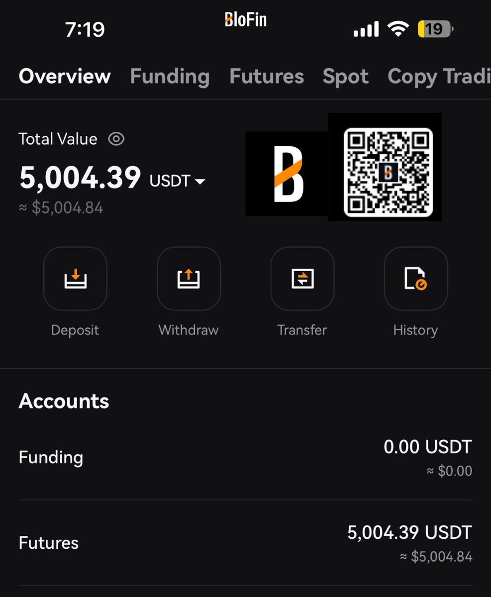 ShafynKhan (@tradershafyn) on Twitter photo Challenge announcement:
โข Decided to start a 5x (5k - 25k$) challenge live on X or any platform you guys want,
โข I personally deposited 5k$ in <a href="/BloFin_Official/">BloFin Exchange</a>
โข Super excited to start the challenge & if you want to join they can use the link below with 60% cash back on Challenge announcement:
โข Decided to start a 5x (5k - 25k$) challenge live on X or any platform you guys want,
โข I personally deposited 5k$ in <a href="/BloFin_Official/">BloFin Exchange</a>
โข Super excited to start the challenge & if you want to join they can use the link below with 60% cash back on