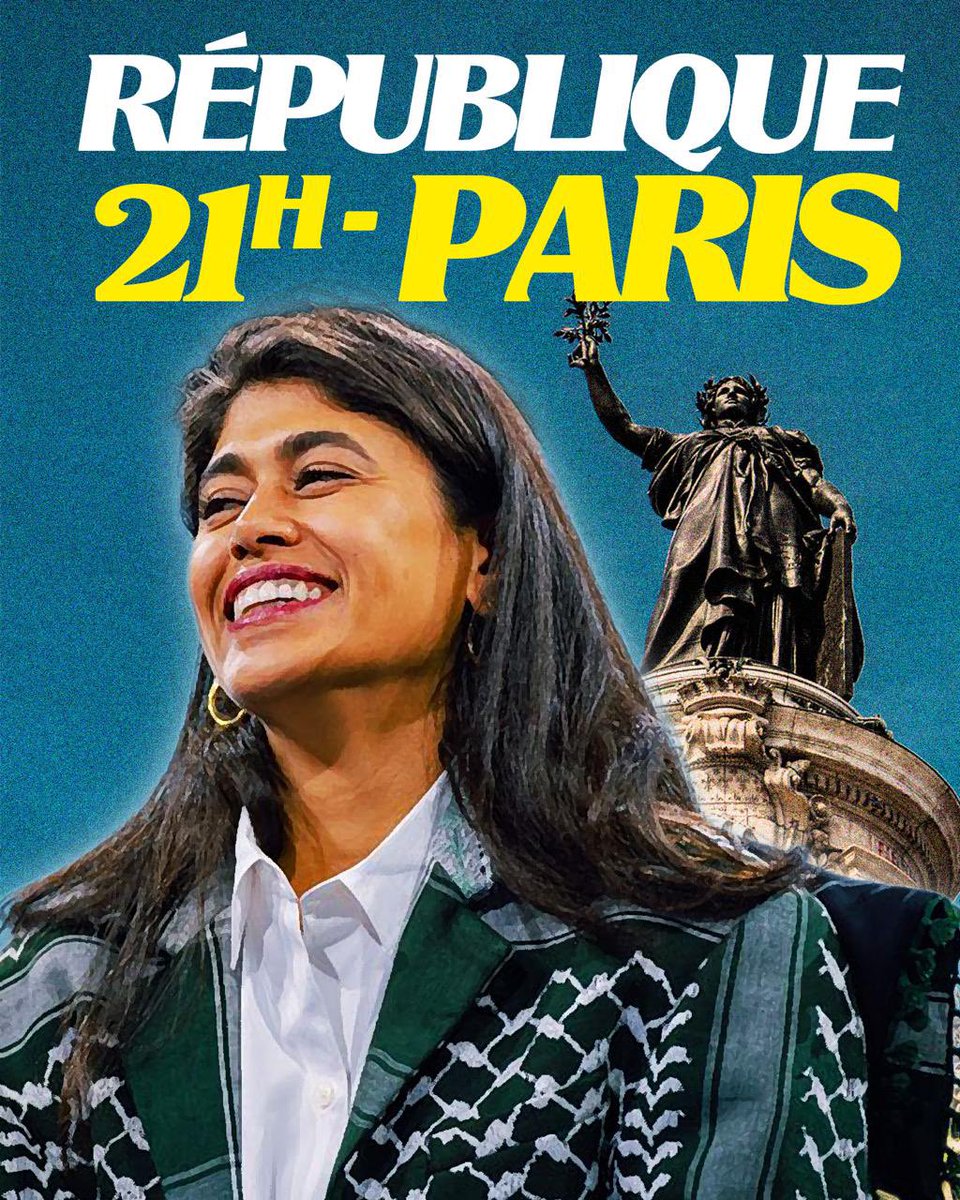 🇵🇸 Rima est libre. RDV 21h République à Paris ce soir !
