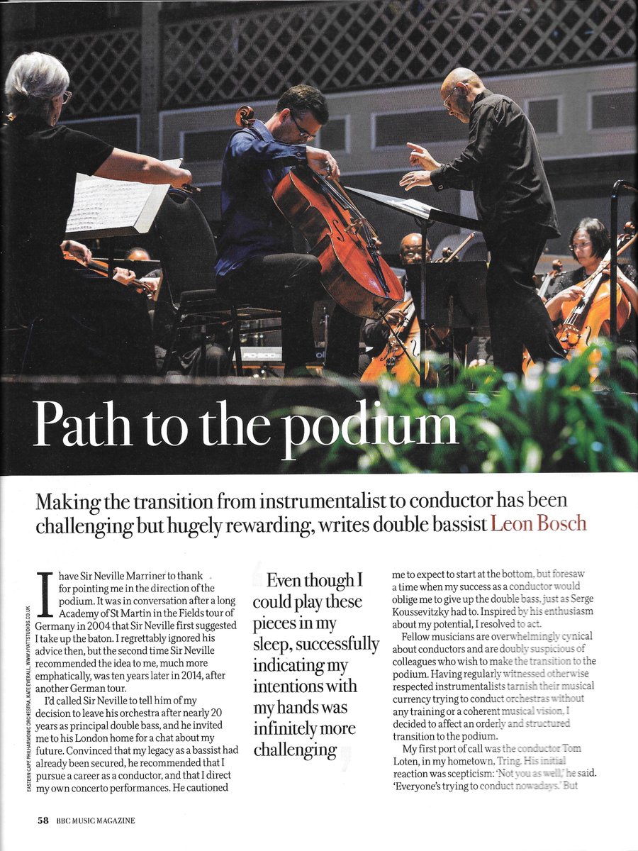 "Path To The Podium", charting my journey from the bowels of the orchestra to the podium, appears in the current edition of BBC Music Magazine.
I won't be hanging up my bow quite yet, but will increasingly have my back to the audience from now onwards.