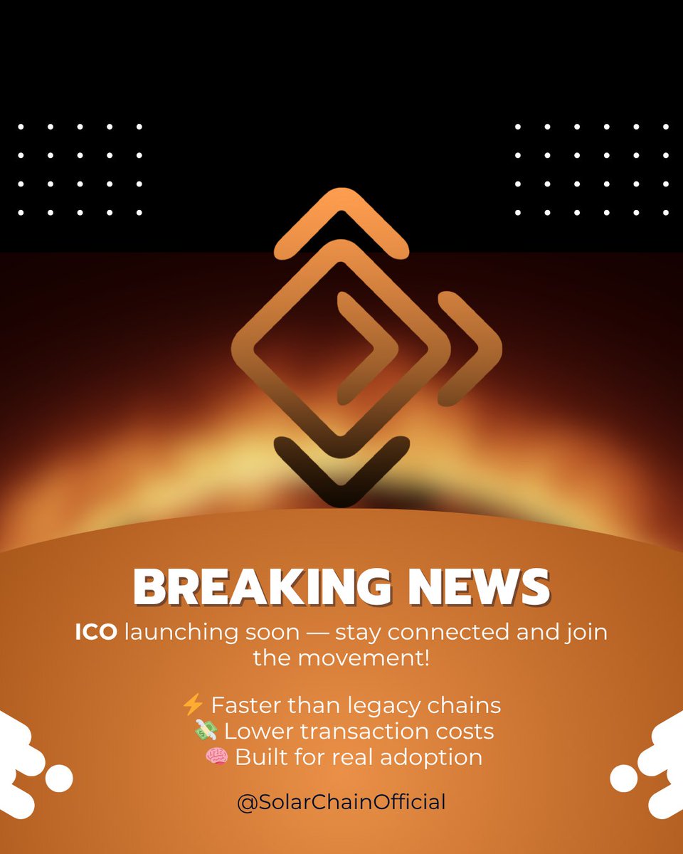 QueenSolarChain's tweet image. Why Solar Chain?
Because the future needs a better foundation.
⚡ Faster than legacy chains
💸 Lower transaction costs
🧠 Built for real adoption
💼 The ICO is coming — and so is a better way to chain.
💻Link in profile
#ico #buildyourlegacy #Crypto #trading