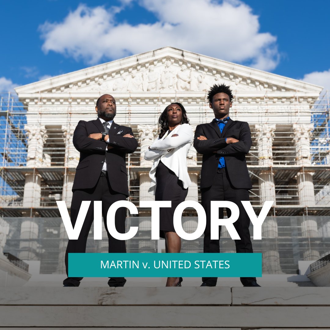 IJ's tweet image. VICTORY!!! Supreme Court Sides with Family in Wrong House Raid Case
In April, the Court heard argument in Martin v. United States.
Today we won!
#WrongHouseRaid #MartinVUS #SCOTUS #SupremeCourt