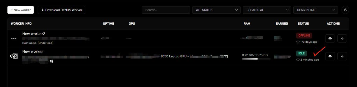 大概介绍一下显卡挂机项目。去年12月开始的，中间疑似跑路几个月，现在居然又复活了而且还变成了金标账号。
<a href="/Rynus_io/">Rynus</a> 
复习一下内容：
cloud.rynus.io/login?affiliat…
进网页下载挂机软件，生成worker信息，打开软件导入信息，过个10分钟后台查看woeker信息。